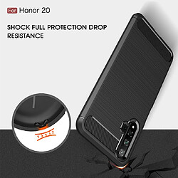 Wewoo Coque Souple TPU en fibre de carbone pour Huawei Honor 20 rouge pas cher