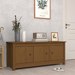 vidaXL Armoire à chaussures Marron miel 110x38x45,5 cm Bois pin massif