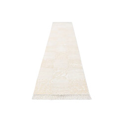 Avis Vidal Tapis de couloir en laine 396x81 beige Darya