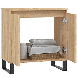 Avis Maison Chic Armoire de bain,Meuble de rangement de salle de bain,Meuble haut chêne sonoma 58x33x60 cm bois d'ingénierie -GKD587701