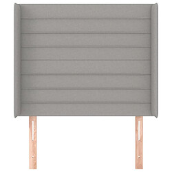 Avis Maison Chic Tête de lit scandinave avec oreilles,meuble de chambre Gris clair 83x16x118/128 cm Tissu -MN69579