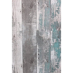 Noordwand Papier peint Topchic Wooden Planks Gris foncé et bleu