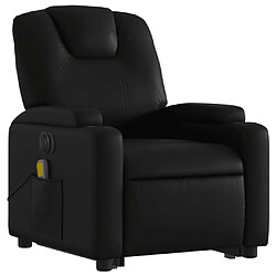 Avis Maison Chic Fauteuil Relax pour salon, Fauteuil inclinable de massage électrique noir similicuir -GKD78986