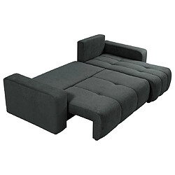 Bestmobilier Nicole - canapé d'angle réversible 4 places convertible avec coffre en tissu pas cher