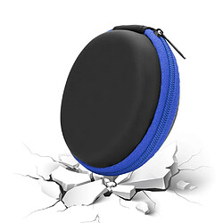 Cadorabo Boîte de rangement écouteurs dans BLEU FONCÉ - Coque rond en tissu robuste pas cher