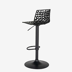 Acheter Vente-Unique Tabouret de bar CLARK - Polypropylène - Hauteur réglable - Noir - Base noire