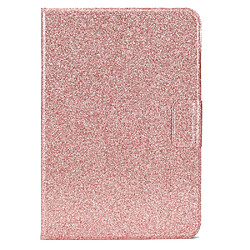 Etui en PU poudre scintillante avec support et porte-cartes rose pour votre Apple iPad mini (2021)