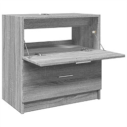 Acheter vidaXL Meuble d'évier sonoma gris 59x37x59 cm bois d'ingénierie