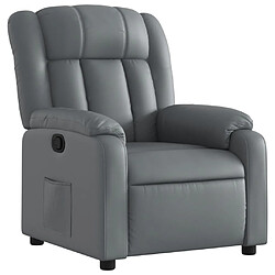 vidaXL Fauteuil inclinable Gris Similicuir