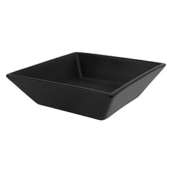 ML-Design Lavabo en Céramique Noir Mat, 41 x 41 x 12 cm, Carré, Vasque à Poser sur Plan de Toilette, Lave-Mains Évier pour la Salle de Bain/WC Invités, Design Moderne, sans Matériel de Montage