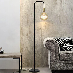 Avis NETTLIFE Lampadaire Salon Vintage Lampadaire noir or avec interrupteur à pied Métal industriel Lampadaire design Lampe de salon(sans ampoules)