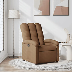 Maison Chic Fauteuil inclinable,Fauteuil luxe de relaxation Marron Tissu -MN16783