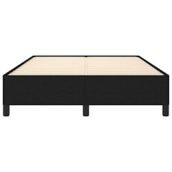 Maison Chic Lit adulte - Lit simple Cadre de lit,Structure du lit Contemporain Noir 140x200 cm Tissu -MN10824 pas cher