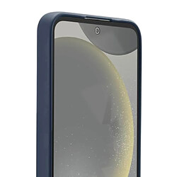 Hama Coque de protection pour Samsung Galaxy S24 (coque de protection arrière élégante, résistante aux chocs, aux rayures, souple, fine, surface douce, compatible avec le chargement sans fil) Bleu pas cher