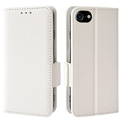 Etui en PU texture litchi blanc pour votre iPhone 6/6s/7/8 4.7 pouces/SE (2nd Generation)