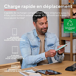 SANAG Redoh Batterie Externe 10000Mah Charge Rapide 20W, Pd 18W Usb-C, Qc 3.0 Usb, 50% Plastiques Recyclés, Câble Inclus, Power Bank Chargeur Iphone, Ipad, Samsung, Xiaomi, Tablette - Vert