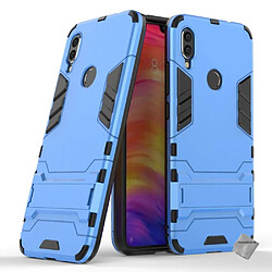 Htdmobiles Coque rigide anti choc pour Xiaomi Redmi Note 7 + film ecran - BLEU CLAIR