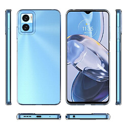 Htdmobiles Coque pour Motorola Moto E22 / E22i - housse etui silicone gel fine + film ecran - TRANSPARENT TPU