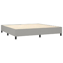 Acheter Maison Chic Lit Adulte - Lit simple Lit à sommier tapissier avec matelas moelleux - Meuble de Chambre - Gris clair 200x200cm Tissu -MN65915