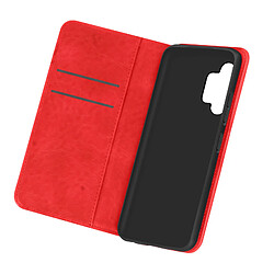 Avizar Étui Samsung Galaxy A32 Folio Portefeuille Fonction Support Rouge