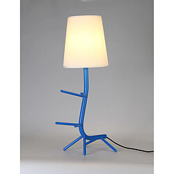 Inspired Lampe de table avec abat-jour, 1 x E27, bleu/blanc