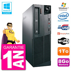 PC Lenovo ThinkCentre M82 SFF G2020 RAM 8Go Disque Dur 1To Graveur DVD Wifi W7 - Occasion