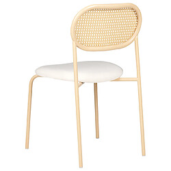 Beliani Chaise de salle à manger ADAVER Set de 2 Métal Empilable Bois clair pas cher