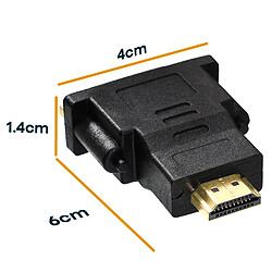 Avizar Convertisseur HDMI Mâle vers DVI Femelle Qualité HD Design Compact Plaqué Or pas cher