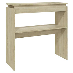 Maison Chic Table console | Meuble d'entrée | Table d'appoint Chêne sonoma 80x30x80 cm Aggloméré -GKD34271