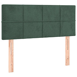 Maison Chic Tête de lit moderne pour chambre - Décoration de lit Vert foncé 100x5x78/88 cm Velours -MN93497