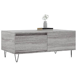 Avis vidaXL Table basse Sonoma gris 90x50x36,5 cm Bois d'ingénierie