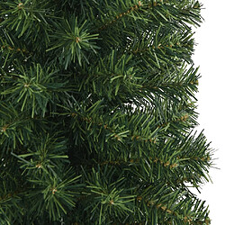 Avis vidaXL Sapin de Noël artificiel mince avec support vert 240 cm PVC