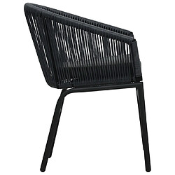 Avis vidaXL Chaises de jardin lot de 2 Noir Rotin PE