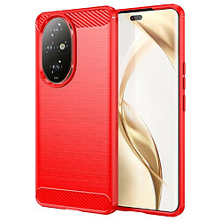 Htdmobiles Coque pour Honor 200 Pro 5G - housse etui silicone gel carbone + film ecran - ROUGE