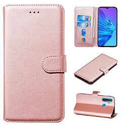 Wewoo Housse Coque Pour OPPO Realme 5 Classic Calf Texture Horizontal Flip PU en cuiravec support et fentes cartes et portefeuille or rose