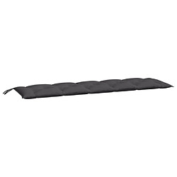 vidaXL Coussin de banc de jardin anthracite 180x50x7 cm tissu oxford