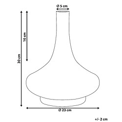 Avis Beliani Vase décoratif PANEER fait à la main Verre 30 cm Jaune