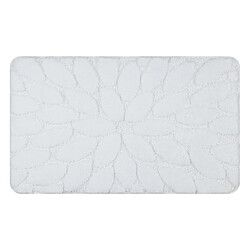 RUGSX Tapis de salle de bain SUPREME STONES, des pierres, antidérapant, doux - blanc 50x80 cm