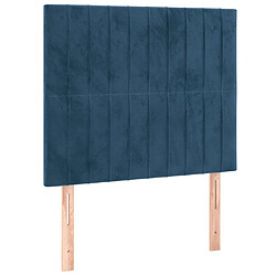 Acheter Maison Chic Tête de lit scandinave à LED,meuble de chambre Bleu foncé 80x5x118/128 cm Velours -MN82228