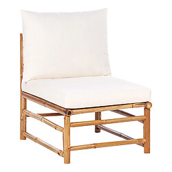 Beliani Chaise de jardin CERRETO Bois Blanc cassé