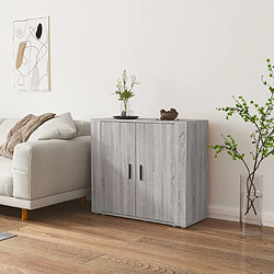 Maison Chic Commode Buffet - Meuble de rangement Sonoma gris 80x33x70 cm Bois d'ingénierie -GKD96690