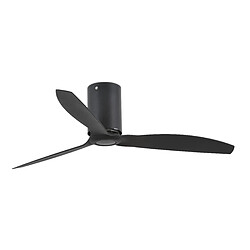 Faro Barcelona Ventilateur de plafond LED noir mat avec moteur CC intelligent - Télécommande incluse, 3000K 