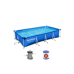 Piscine tubulaire rectangulaire BESTWAY - 400 x 211 x 81 cm - 5 700 L - Steel Pro - 56424