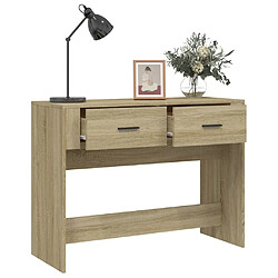 Maison Chic Table console | Meuble d'entrée | Table d'appoint Chêne sonoma 100x39x75 cm Bois d'ingénierie -GKD88751 pas cher