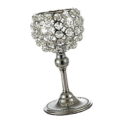 Bougeoirs En Cristal Chandeliers Pour La Décoration De Table De Mariage Cadeau 20cm Argent