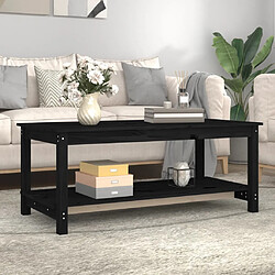 Avis ComfortXL Table Basse Noir 110x55x45 Cm Bois Massif De Pin