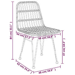 vidaXL Ensemble à manger de jardin 5pcs Résine tressée pas cher