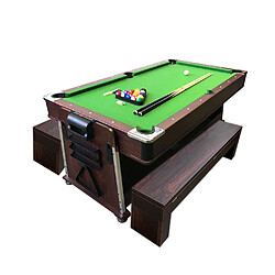 Simba TABLE BILLARD 7FT VERT + HOCKEY DE TABLE + TABLE DE TENNIS + PLAN COVERTOUR + BANCS