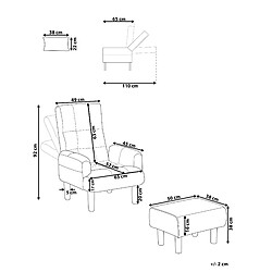 Avis Beliani Fauteuil OLAND Tissu Gris