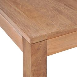 ComfortXL Table Basse Bois De Teck Et Finition Naturelle 60 X 60 X 40 Cm pas cher